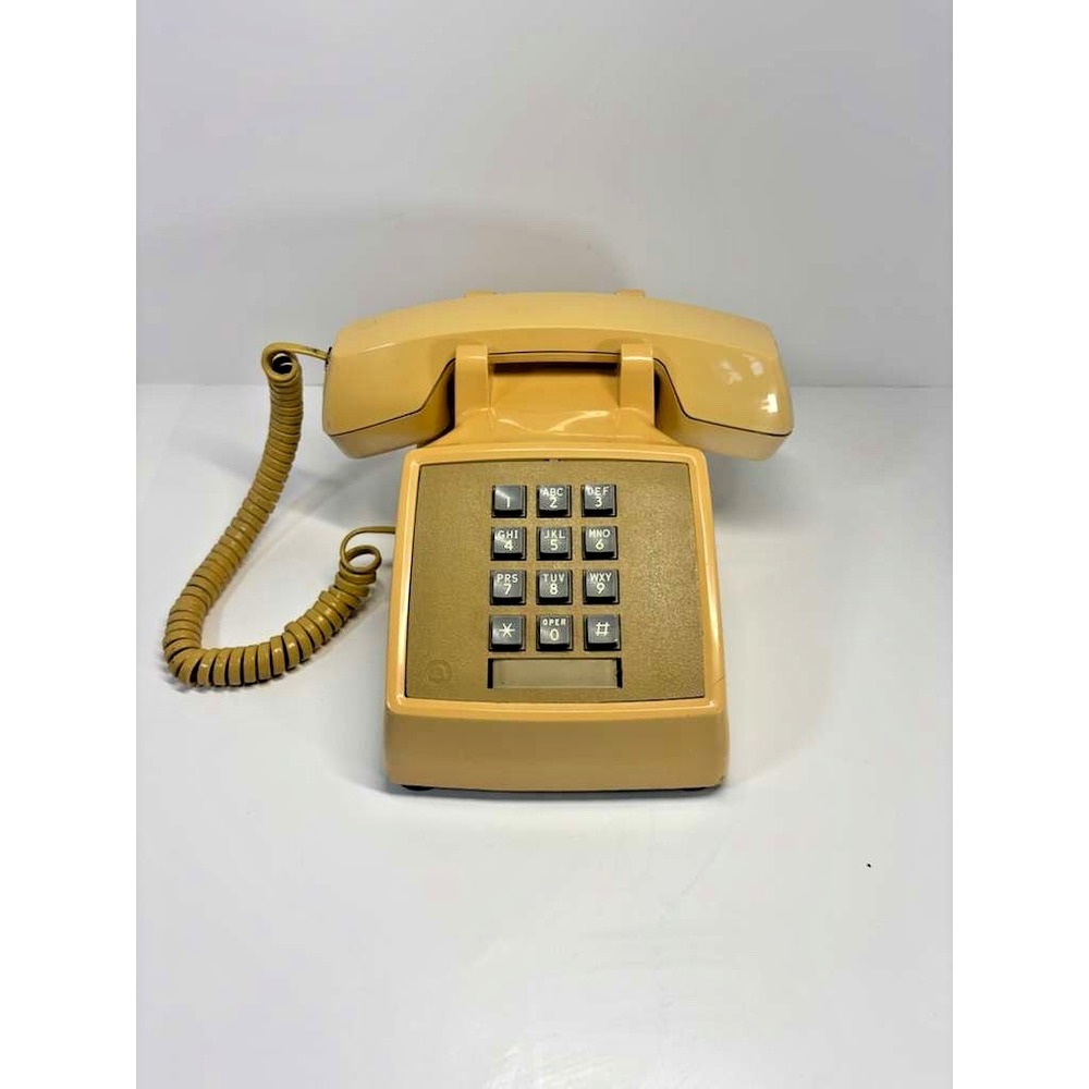 Western Electric AT&T Beige Touch Tone Desk Phone Untested Decor Retro Prop‎